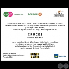 CRUCES Cuarta Edición - Obras de Gabriela Díaz de Espada - Martes 3 de Mayo de 2016